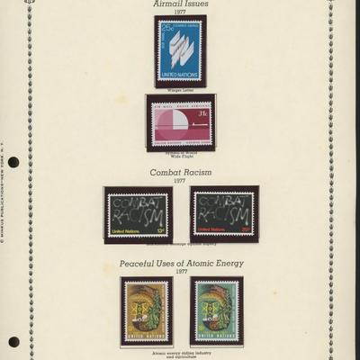 United Nations New York Stamps 1977