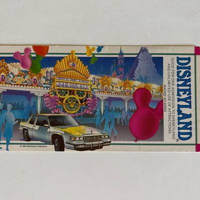 Disneyland admissions ticket- 1984