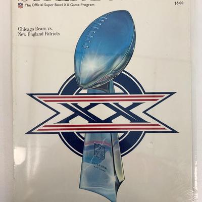 Super Bowl XX 1986 Bears vs. Patriots Official Program
