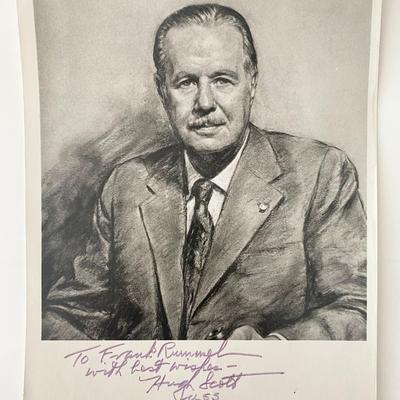 Hugh Scott signed photo