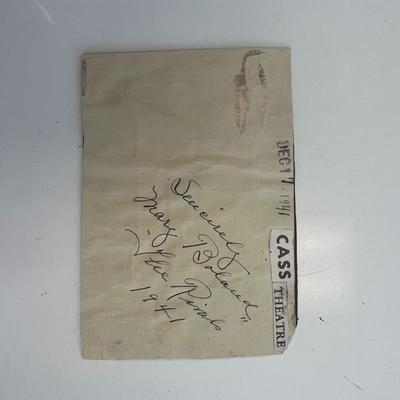 The Rivals actress Mary Boland original signature