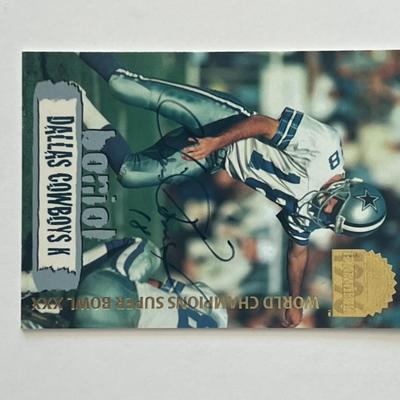 Dallas Cowboys Chris Boniol 1996 Collector's Edge signed card