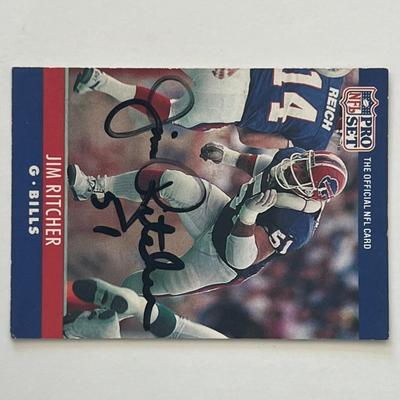 Buffalo Bills Jim Ritcher 1990 NFL #45 signed trading card
