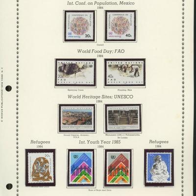 United Nations New York Stamps 1984