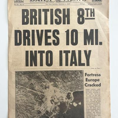 WWII 1943 Daily News newspaper