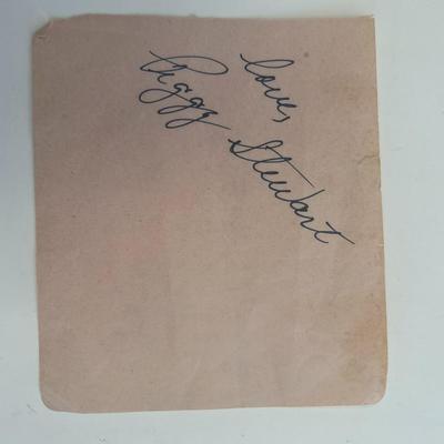 Actress Peggy Stewart original signature