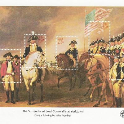 The Surrender of Lord Cornwallis At Yorktown Souvenir Stamp Sheet