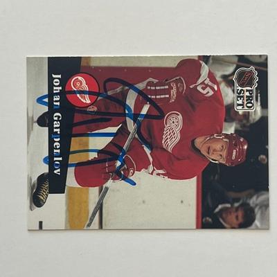 Detroit Red Wings Johan Garpenlöv 1991 Pro Set #56 signed trading card