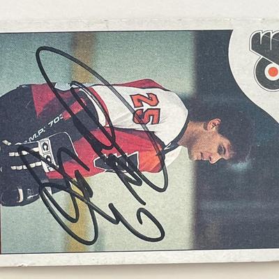 Philadelphia Flyers Peter Zezel 1985 Score #25 signed trading card