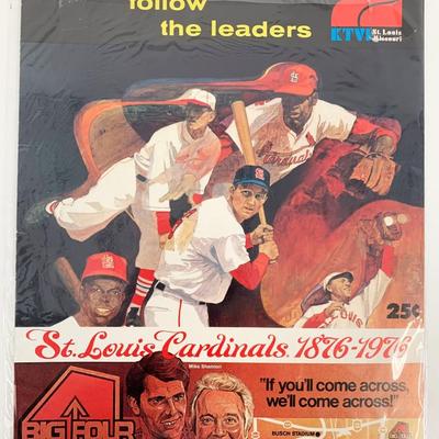 St. Louis Cardinals 1876-1976 - All Sports Follow the Leaders Vintage Magazine