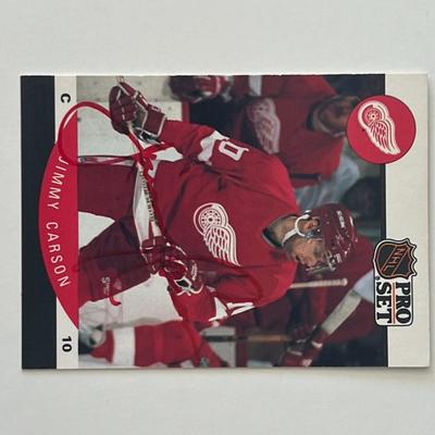 Detroit Red Wings Jimmy Carson 1990 Pro Set #67 signed trading card
