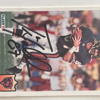 Chicago Bears Tom Waddle signed 1992 Fleer #50 trading card