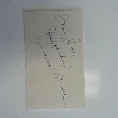 Opera singer Susanne Marsee original signature