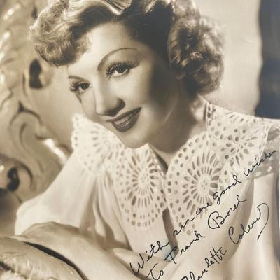 Claudette Colbert signed photo
