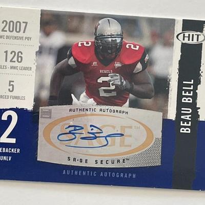 Beau Bell signed autograph card