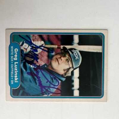 Chicago White Sox Greg Luzinski signed trading card