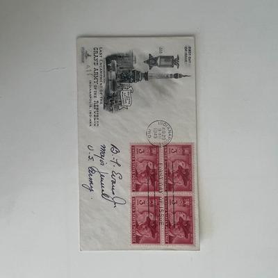 Major General Benjamin Franklin Evans Jr. signed FDC