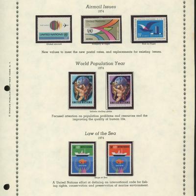 United Nations New York Stamps 1974
