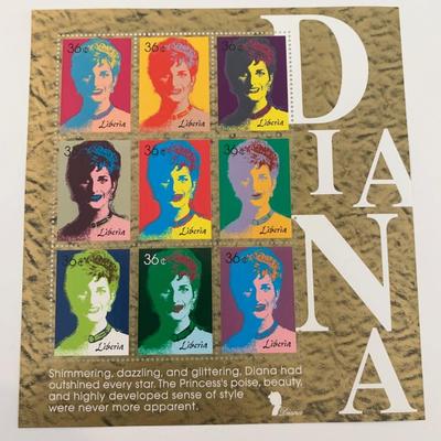 Liberia Princess Diana commemorative stamp set