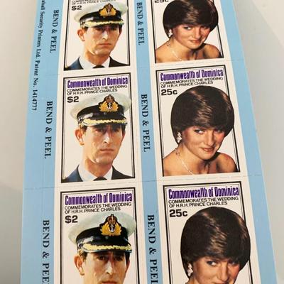 Commonwealth of Dominica stamp booklet commemorating The Royal Wedding of Prince Charles and Lady Diana