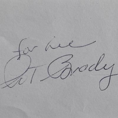 Pat Brady original signature
