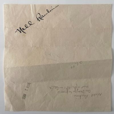 Operatic Soprano Nell Rankin Original Signature