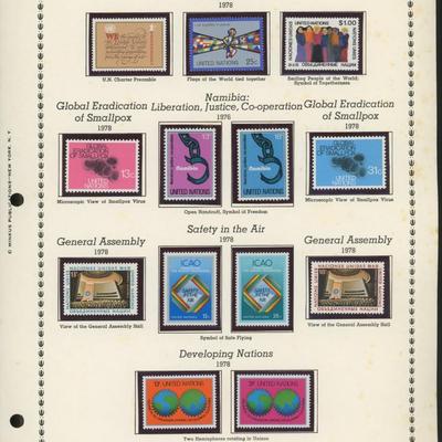 United Nations New York Stamps 1977-1978