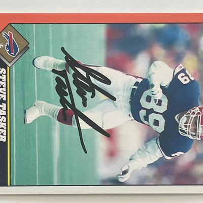 Buffalo Bills Steve Tasker signed 1991 Score #364  official NFL trading card