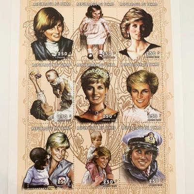 Diana Princess of Wales commemorative stamp set