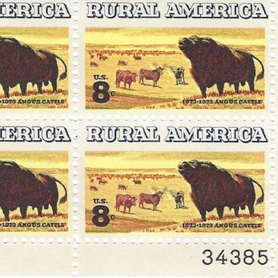 Rural America Angus Cattle Plate Block