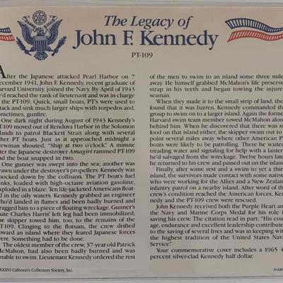 John F. Kennedy commemorative cover with coin