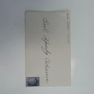 MLB Earl John "Sparky" Adams original signature