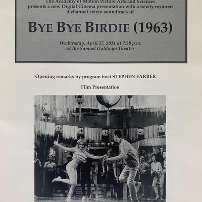 Bye Bye Birdie unsigned program