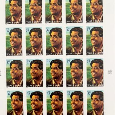 2003 37c Cesar E. Chavez, sheet of 20 Stamps