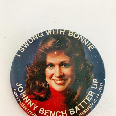 I swung with Bonnie vintage pin