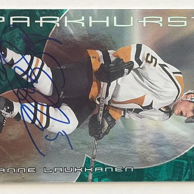 Pittsburgh Penguins Janne Laukkanen 2001 Parkhurst #163 signed trading card
