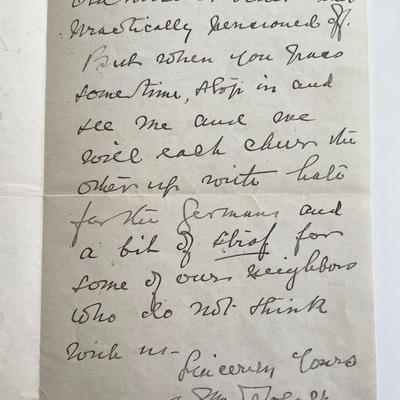 Rear Admiral William M. Folger Signed Letter