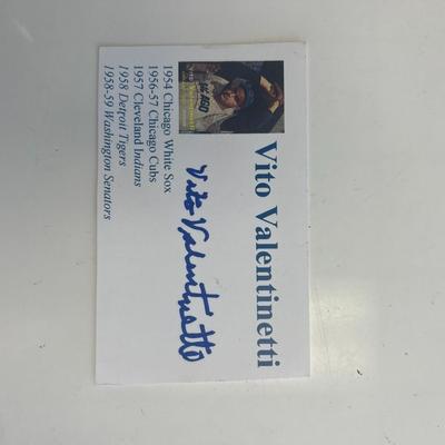 MLB Vito Valentinetti original signature
