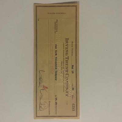 1939 Walter Winchell signed check