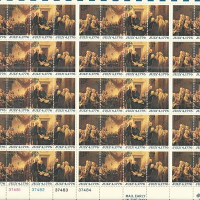 Declaration of Independence: Hancock and Thomson Stamps
