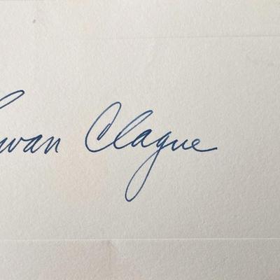 Ewan Clague original signature