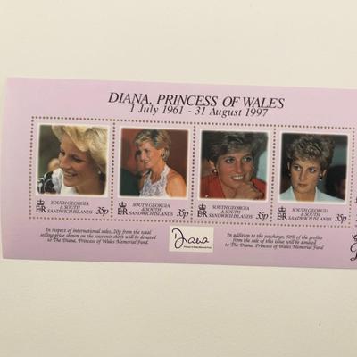 Diana Princess of Wales commemorative stamp set