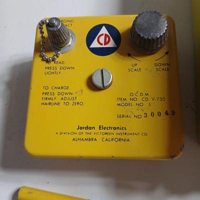 Cold War Era Civil Defense Radiation Detection Kit – CDV-715 CDV-750 Pen Charger and Dosimeter