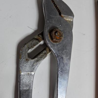 Lot of 2 Pliers – Channel Lock and 10" Pipe Wrench USA Made