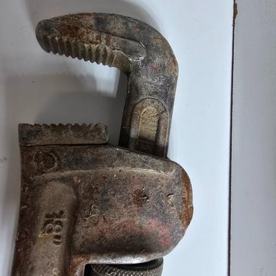 2 Vintage 14" Pipe Wrenches – Heavy Duty Steel