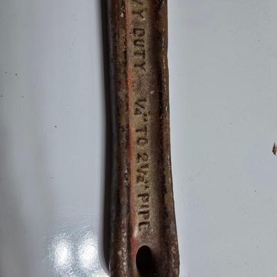 2 Vintage 14" Pipe Wrenches – Heavy Duty Steel
