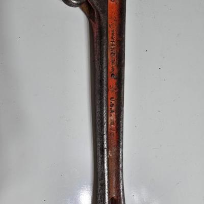 2 Vintage 14" Pipe Wrenches – Heavy Duty Steel