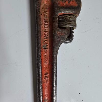 2 Vintage 14" Pipe Wrenches – Heavy Duty Steel