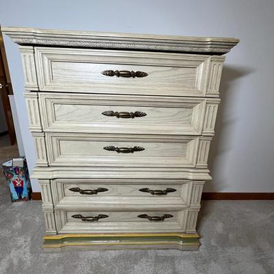 Lot 291 70s White Chest of Drawers