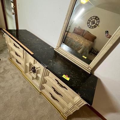 Lot 292 Great Granite top Dresser with mirror